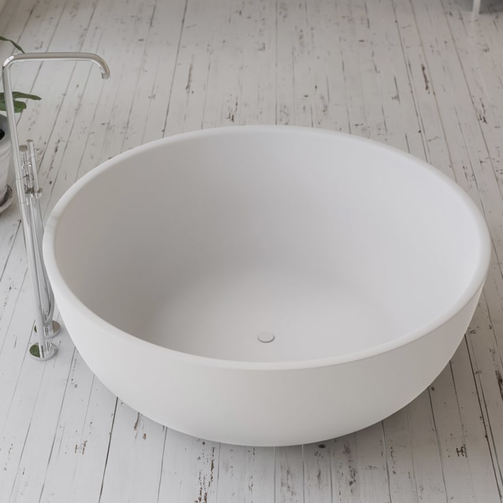 Copenhagen Bath Tromsø frittstående badekar, Ø135 cm, hvit matt