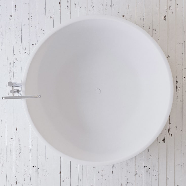 Copenhagen Bath Tromsø frittstående badekar, Ø135 cm, hvit matt