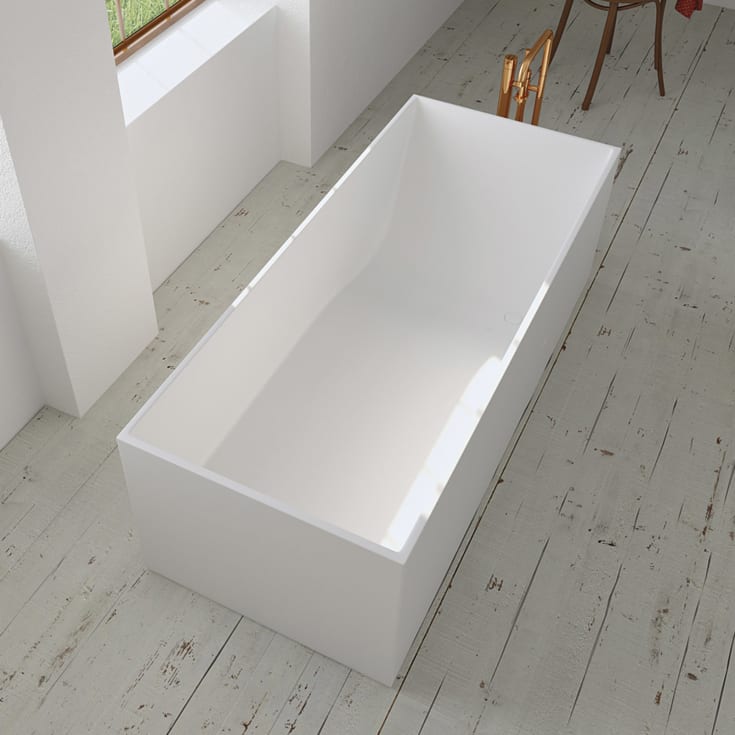 Copenhagen Bath Lövestad 180 frittstående badekar, 180x76 cm, hvit matt