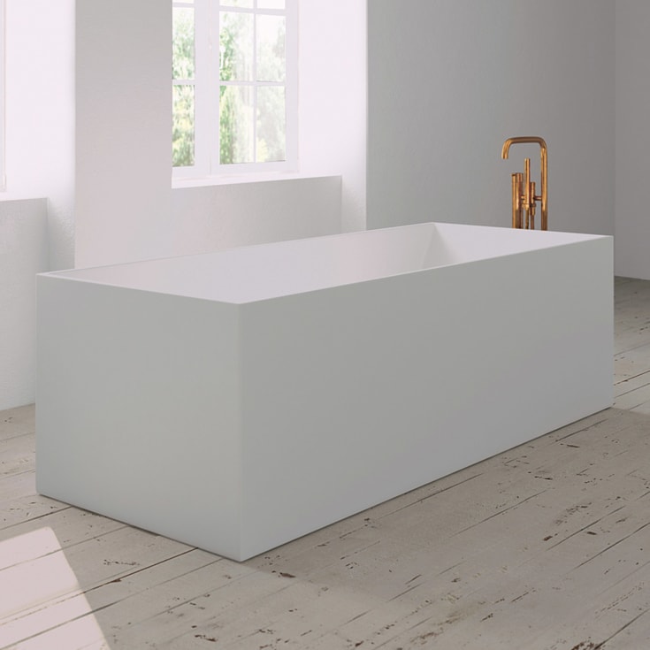 Copenhagen Bath Lövestad 180 frittstående badekar, 180x76 cm, hvit matt