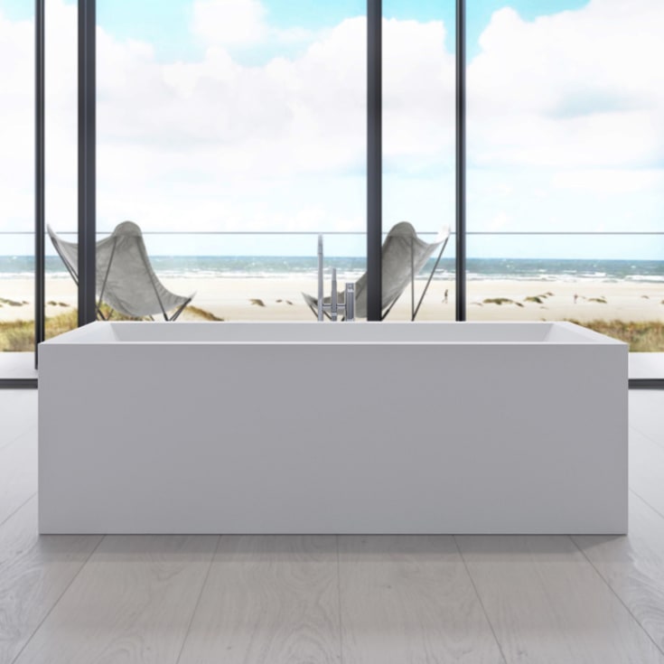 Copenhagen Bath Fredensborg frittstående badekar, 180x80 cm, hvit matt