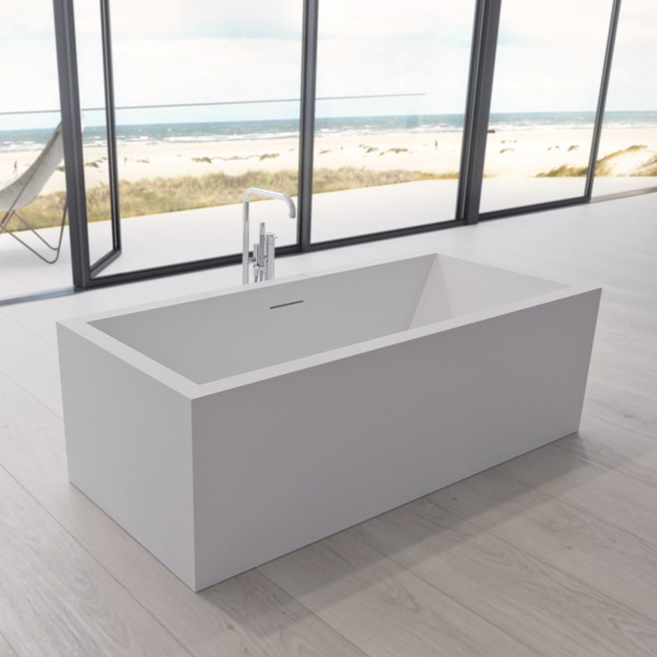 Copenhagen Bath Fredensborg frittstående badekar, 180x80 cm, hvit matt