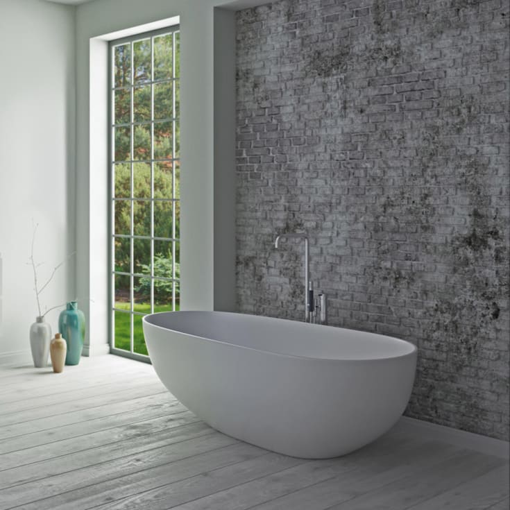 Copenhagen Bath Hammershus frittstående badekar, 170x88 cm, hvit matt