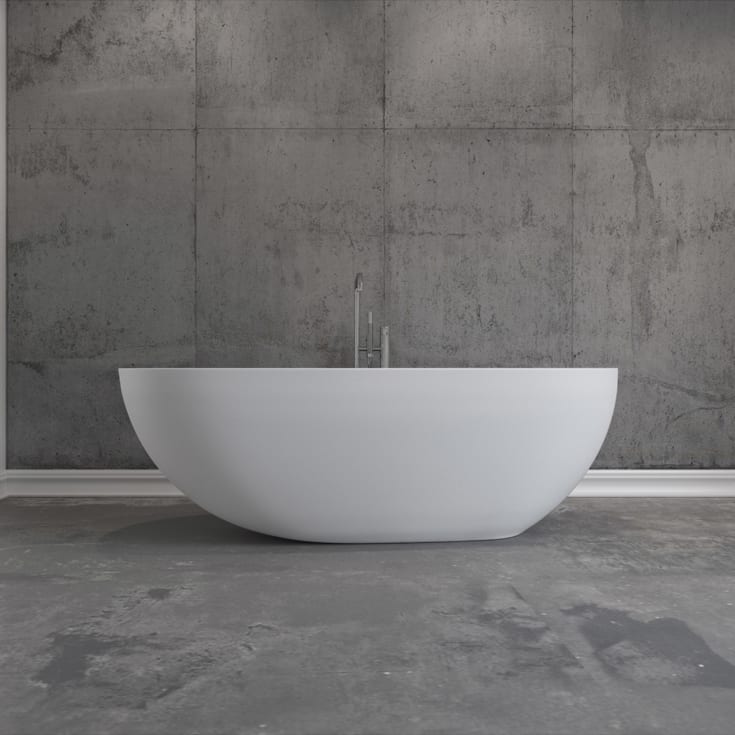 Copenhagen Bath Hammershus frittstående badekar, 170x88 cm, hvit matt
