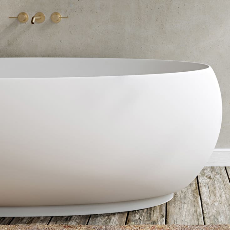 Copenhagen Bath Rosenborg frittstående badekar, 170x95 cm, hvit matt