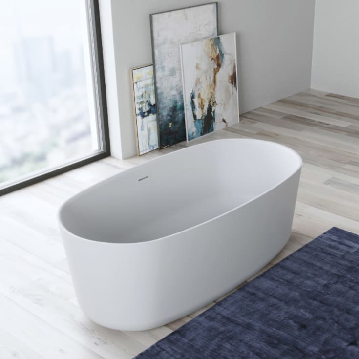 Copenhagen Bath Hornbæk 148 frittstående badekar, 148x75 cm, hvit matt