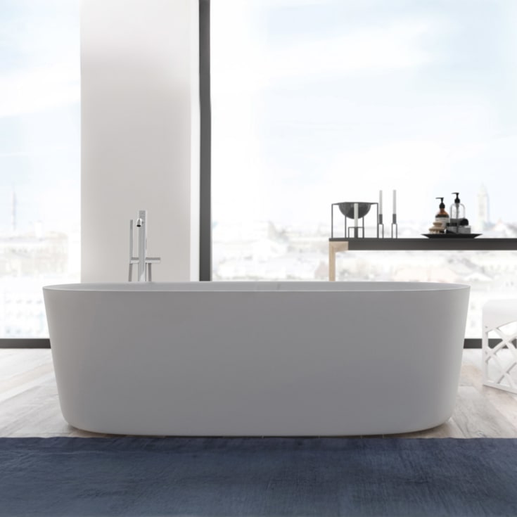 Copenhagen Bath Hornbæk 168 frittstående badekar, 168x80 cm, hvit matt