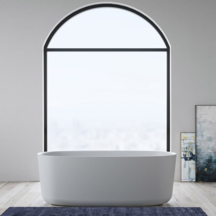 Copenhagen Bath Hornbæk 148 frittstående badekar, 148x75 cm, hvit matt