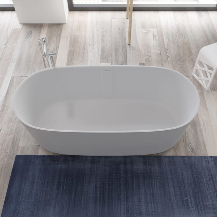 Copenhagen Bath Hornbæk 168 frittstående badekar, 168x80 cm, hvit matt