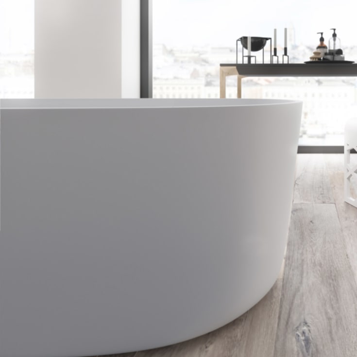 Copenhagen Bath Hornbæk 168 frittstående badekar, 168x80 cm, hvit matt