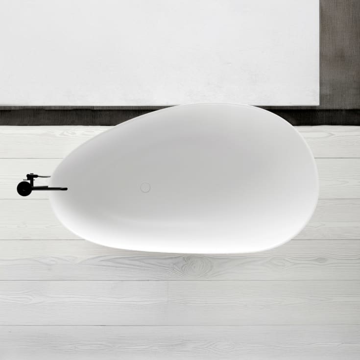 Copenhagen Bath Muschel frittstående badekar, 175x87 cm, hvit matt