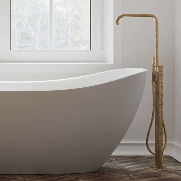 Copenhagen Bath TQ5 frittstående badekar, 159x75 cm, hvit matt
