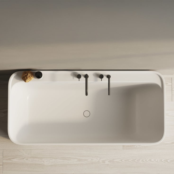 Copenhagen Bath Yuno frittstående badekar, 165x78 cm, hvit matt