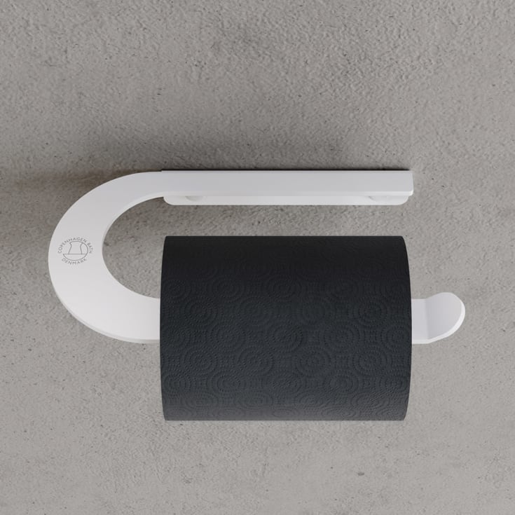 Copenhagen Bath CB 100 toalettrullholder, hvit matt