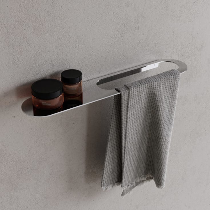 Copenhagen Bath CB 100 håndkleholder, 50 cm, med hylle, rustfritt stål