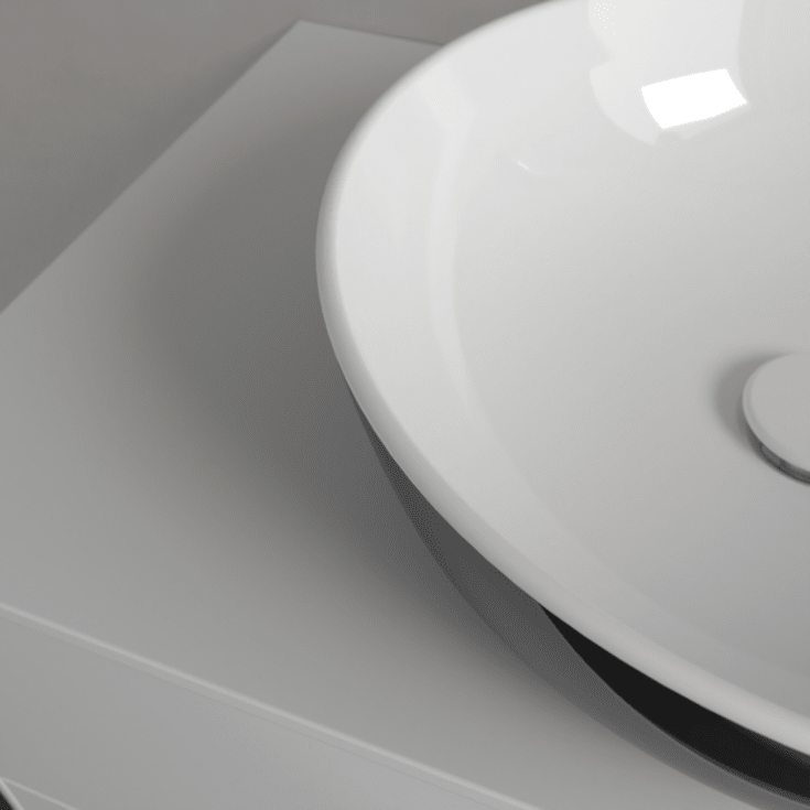 Villeroy & Boch Artis tvättställ, Ø43 cm, svart