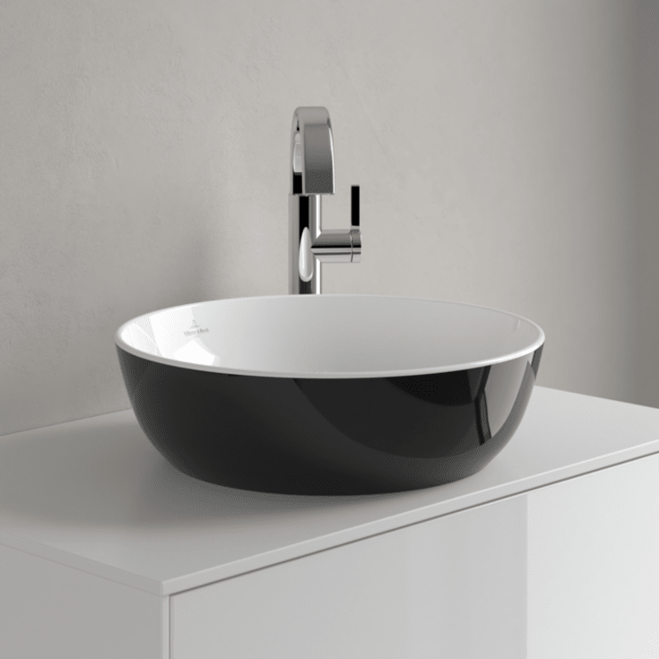 Villeroy & Boch Artis tvättställ, Ø43 cm, svart