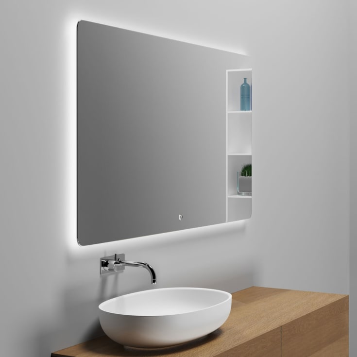 Copenhagen Bath Orø 140 Speil, 140x80 cm, duggfritt, aluminium/glass