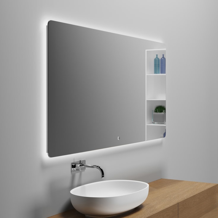 Copenhagen Bath Orø 160 Speil, 160x80 cm, duggfritt, aluminium/glass