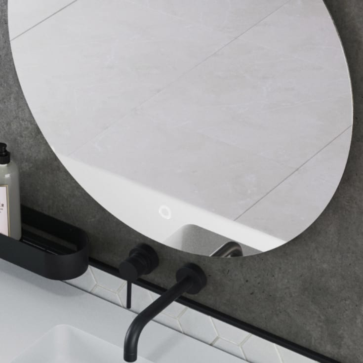 Copenhagen Bath Orø 80 Speil, Ø80 cm, duggfritt, aluminium/glass