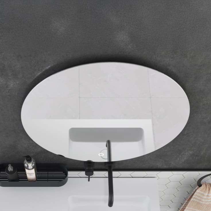 Copenhagen Bath Orø 80 Speil, Ø80 cm, duggfritt, aluminium/glass
