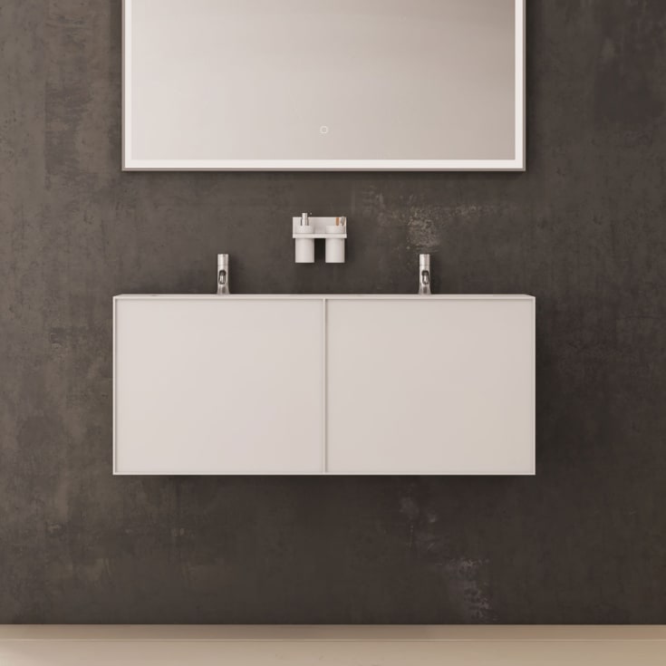 Copenhagen Bath Nexø 120 møbelpakke, dobbel, 120x40 cm, hvit matt