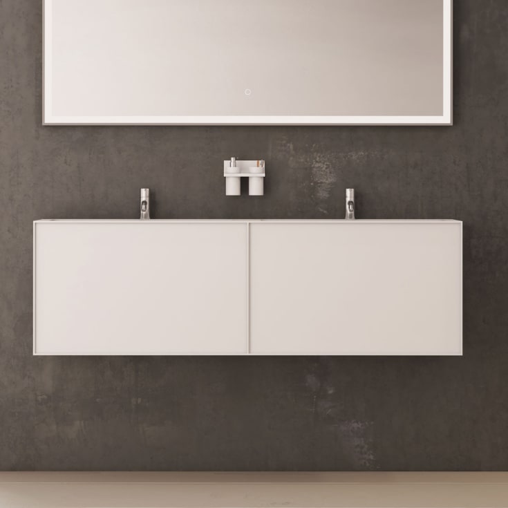 Copenhagen Bath Nexø 160 møbelpakke, dobbel, 160x40 cm, hvit matt