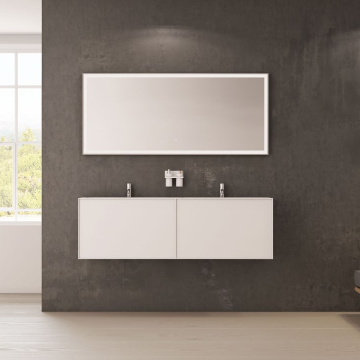 Copenhagen Bath Nexø 160 møbelpakke, dobbel, 160x40 cm, hvit matt