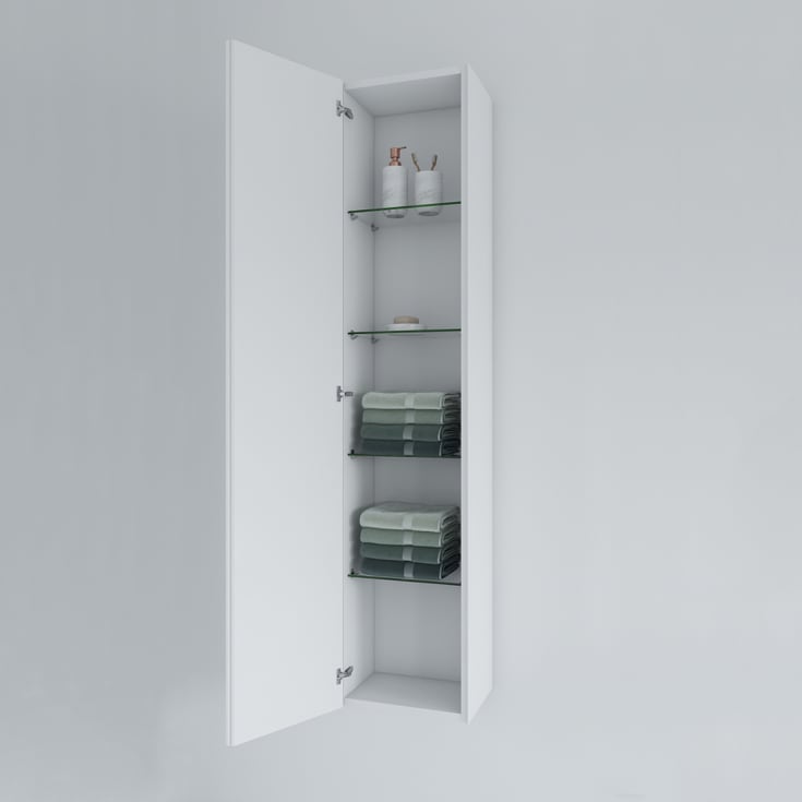 Copenhagen Bath SQ2 36 høyskap, vendbar, 145x36x23 cm, hvit matt