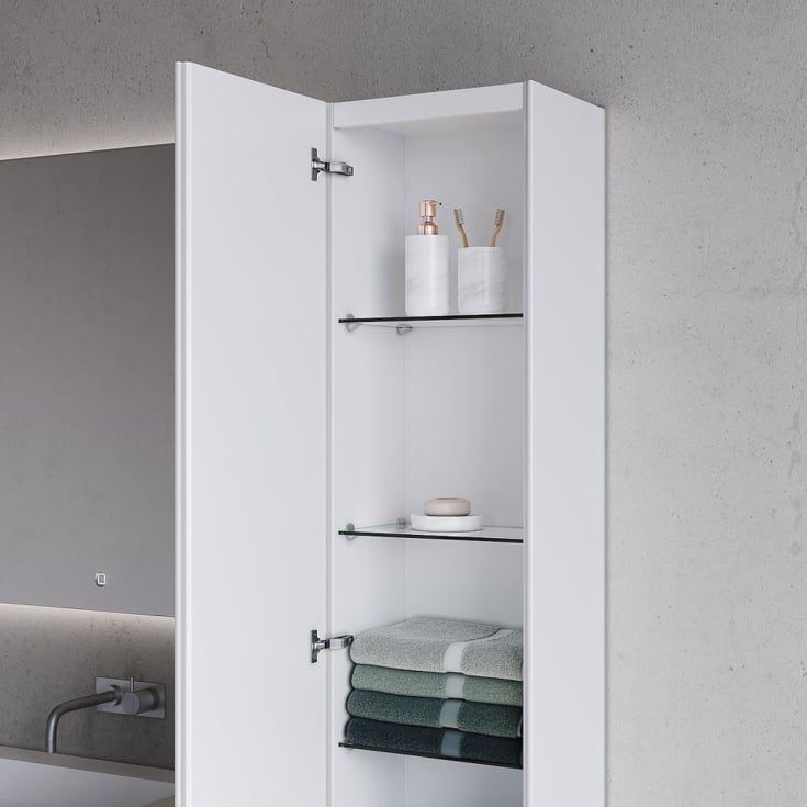 Copenhagen Bath SQ2 36 høyskap, vendbar, 145x36x23 cm, hvit matt