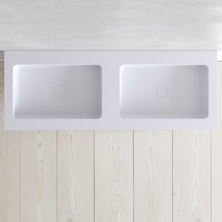 Copenhagen Bath SQ2 120 møbelpakke, dobbel, 120x45x60 cm, hvit matt