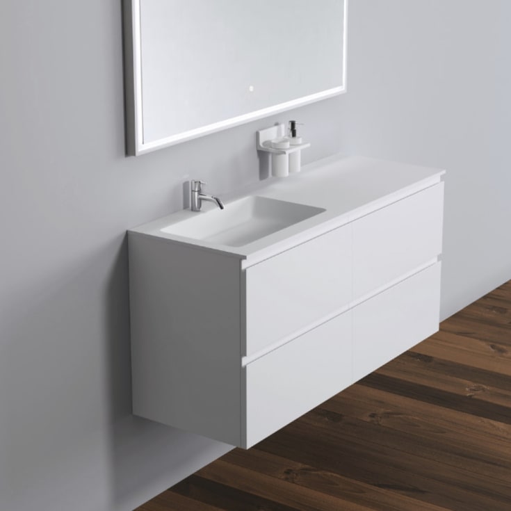 Copenhagen Bath Malmø 120 møbelpakke, venstre, 120x45x60 cm, hvit matt
