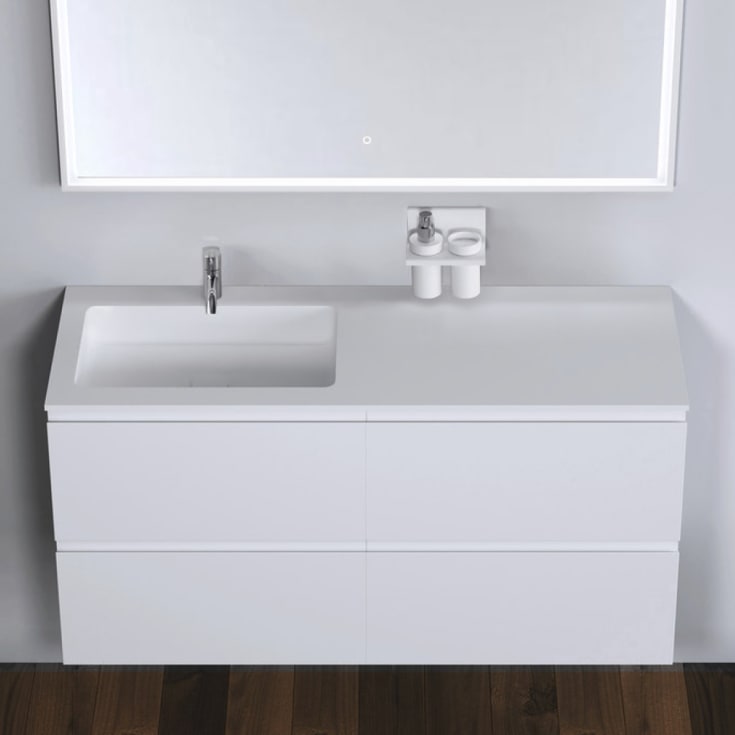 Copenhagen Bath Malmø 120 møbelpakke, venstre, 120x45x60 cm, hvit matt