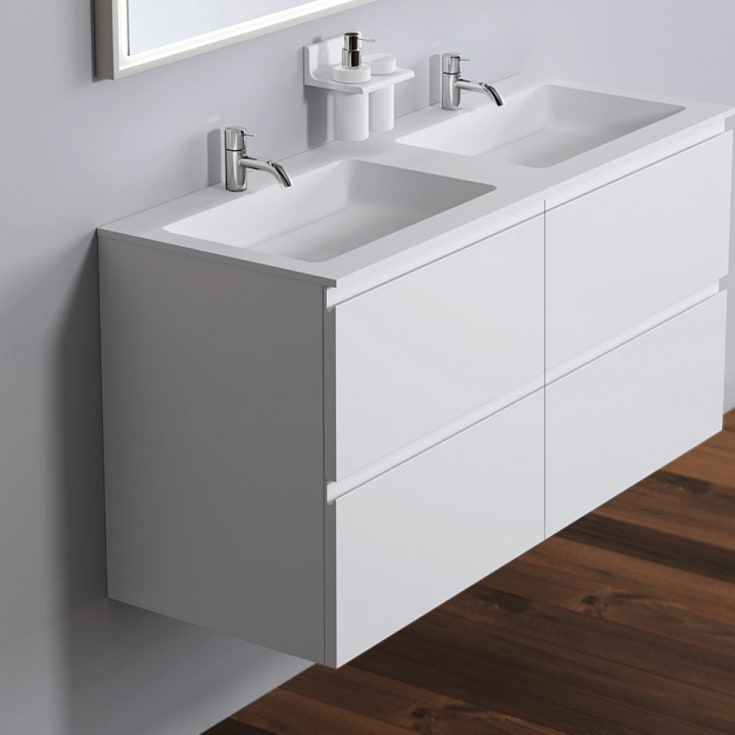Copenhagen Bath Malmø 120 møbelpakke, dobbel, 120x45x60 cm, hvit matt