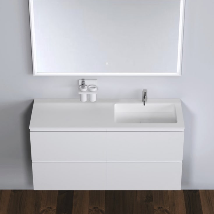 Copenhagen Bath Malmø 120 møbelpakke, høyre, 120x45x60 cm, hvit matt