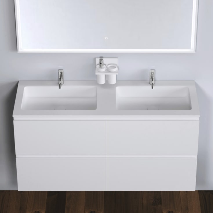 Copenhagen Bath Malmø 120 møbelpakke, dobbel, 120x45x60 cm, hvit matt