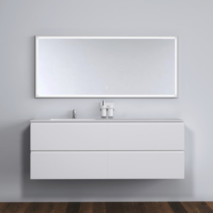 Copenhagen Bath Malmø 160 møbelpakke, venstre, 160x45x60 cm, hvit matt