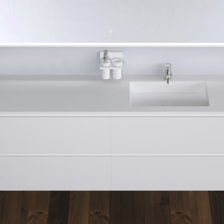Copenhagen Bath Malmø 160 møbelpakke, høyre, 160x45x60 cm, hvit matt