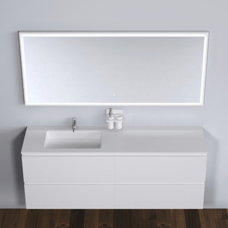 Copenhagen Bath Malmø 160 møbelpakke, venstre, 160x45x60 cm, hvit matt