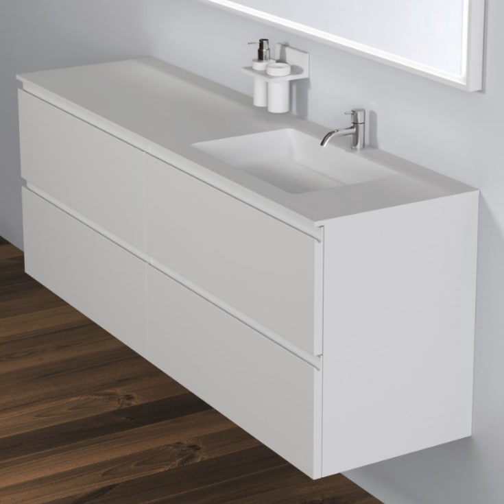 Copenhagen Bath Malmø 160 møbelpakke, høyre, 160x45x60 cm, hvit matt
