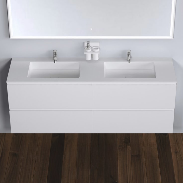 Copenhagen Bath Malmø 160 møbelpakke, dobbel, 160x45x60 cm, hvit matt