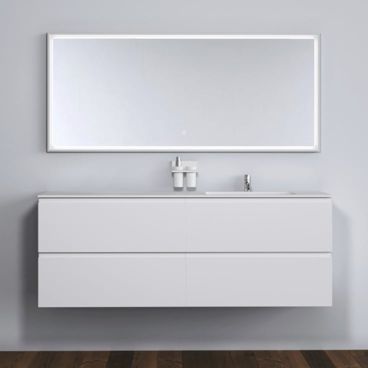 Copenhagen Bath Malmø 160 møbelpakke, høyre, 160x45x60 cm, hvit matt