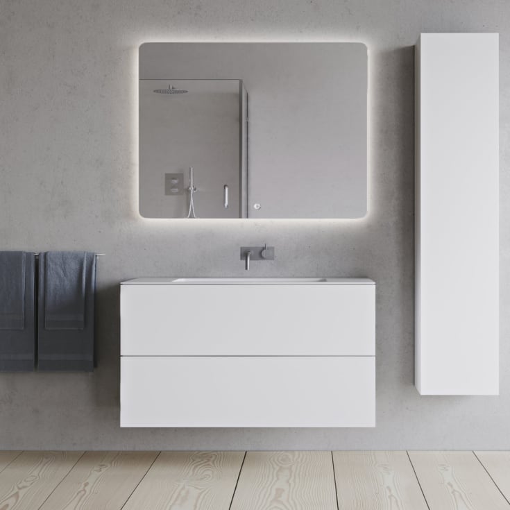 Copenhagen Bath SQ2 100 møbelpakke, 100x45x60 cm, hvit matt