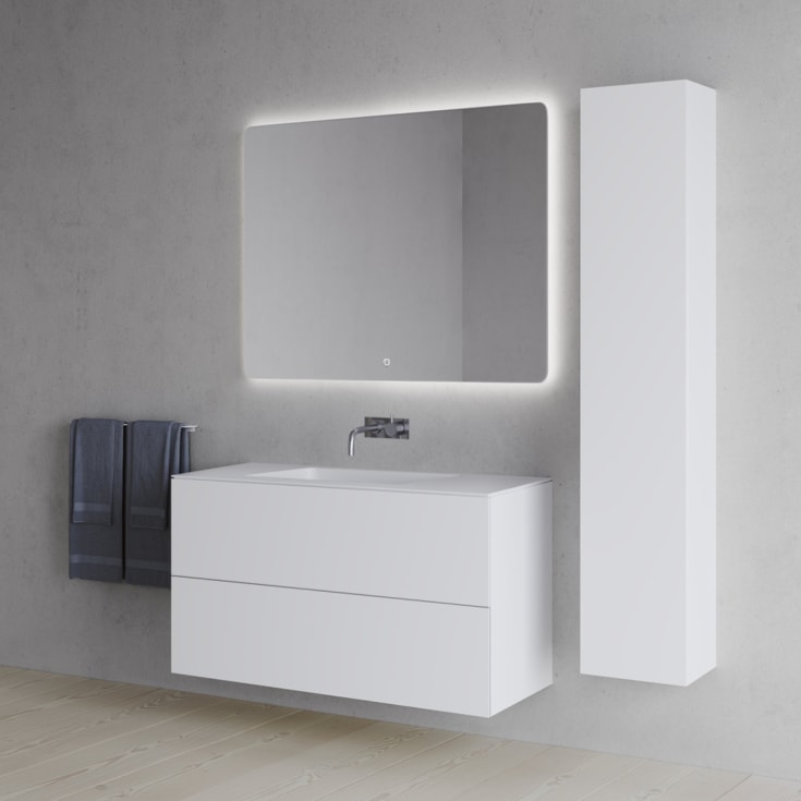 Copenhagen Bath SQ2 100 møbelpakke, 100x45x60 cm, hvit matt
