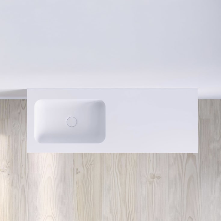 Copenhagen Bath SQ2 120 møbelpakke, venstre, 120x45x28.8 cm, hvit matt