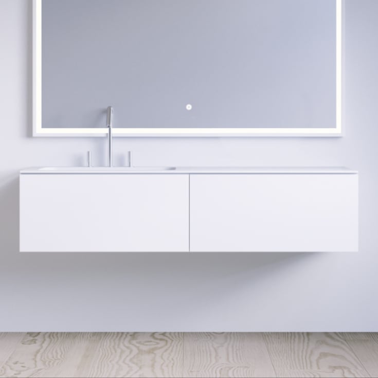 Copenhagen Bath SQ2 120 møbelpakke, venstre, 120x45x28.8 cm, hvit matt
