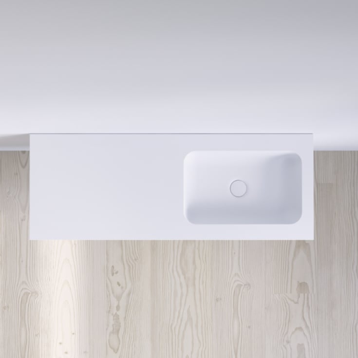 Copenhagen Bath SQ2 120 møbelpakke, høyre, 120x45x28.8 cm, hvit matt