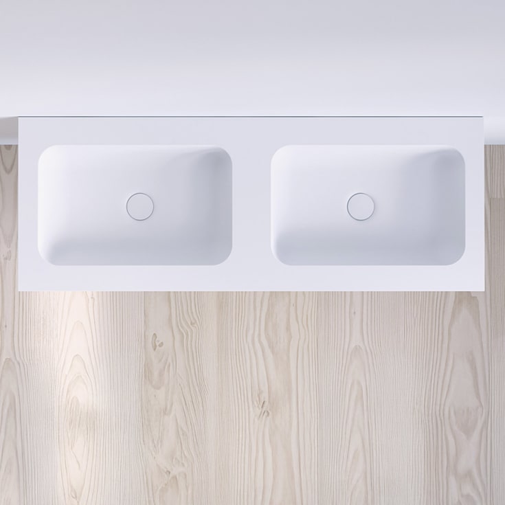 Copenhagen Bath SQ2 120 møbelpakke, dobbel, 120x45x28.8 cm, hvit matt