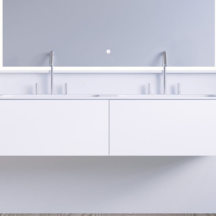 Copenhagen Bath SQ2 120 møbelpakke, dobbel, 120x45x28.8 cm, hvit matt