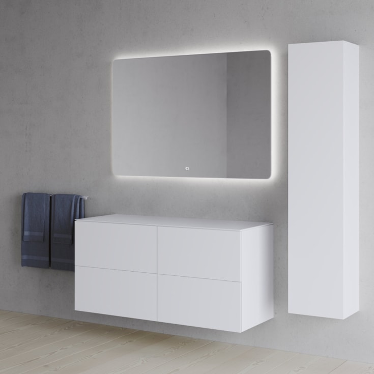 Copenhagen Bath SQ2 120 servantskap, dobbel, 120x45x60 cm, hvit matt